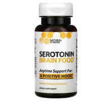 Natural Stacks, Serotonin Brain Food, 60 Vegetarian Capsules