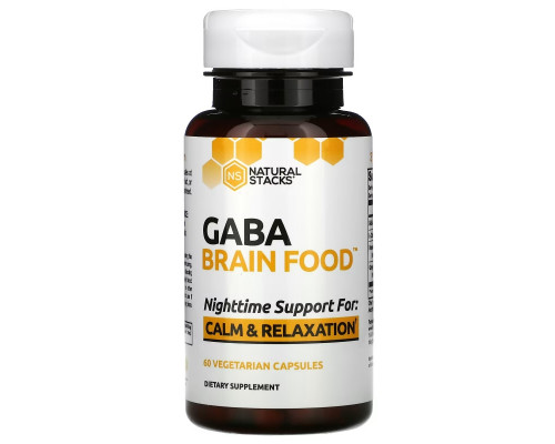 Natural Stacks, Gaba Brain Food, 60 Vegetarian Capsules Natural Stacks, Gaba Brain Food, 60 Vegetarian Capsules