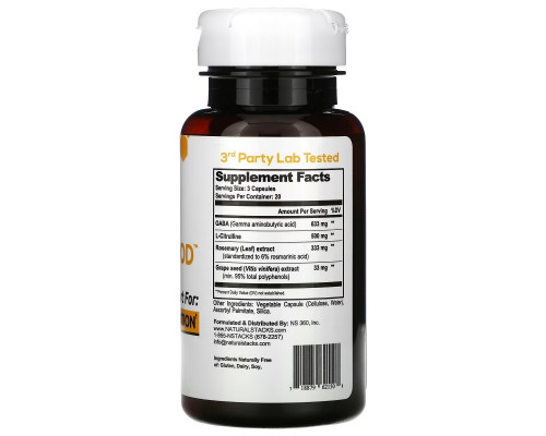 Natural Stacks, Gaba Brain Food, 60 Vegetarian Capsules Natural Stacks, Gaba Brain Food, 60 Vegetarian Capsules