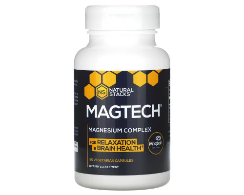 Natural Stacks, MagTech, Magnesium Complex, 90 Vegetarian Capsules Natural Stacks, MagTech, Magnesium Complex, 90 Vegetarian Capsules