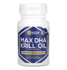 Рыбий жир и Омега 3, 6, 9 Max DHA Krill Oil with Tuna Oil, 60 Softgels