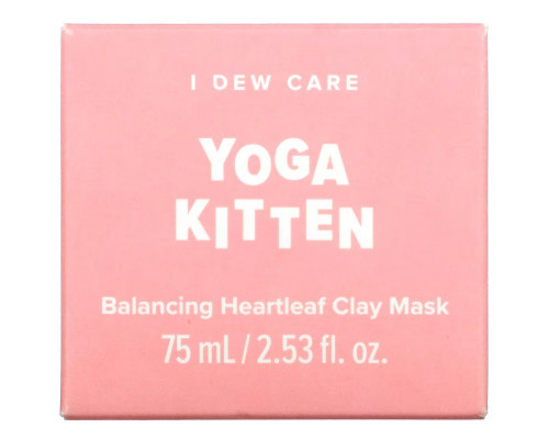 I Dew Care, Yoga Kitten, Balancing Heartleaf Clay Beauty Mask, 2.53 fl oz (75 ml) I Dew Care, Yoga Kitten, Balancing Heartleaf Clay Beauty Mask, 2.53 fl oz (75 ml)