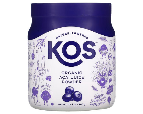 KOS, Organic Acai Juice Powder, 12.7 oz (360 g) KOS, Organic Acai Juice Powder, 12.7 oz (360 g)