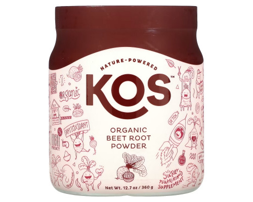 KOS, Organic Beet Root Powder, 12.7 oz (360 g) KOS, Organic Beet Root Powder, 12.7 oz (360 g)