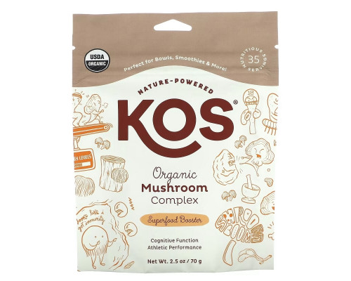 KOS, Organic Mushroom Complex, суперпродукт, 70 г (2,5 унции) KOS, Organic Mushroom Complex, суперпродукт, 70 г (2,5 унции)