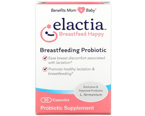 Elactia, Breastfeeding Probiotic, 30 Capsules Elactia, Breastfeeding Probiotic, 30 Capsules