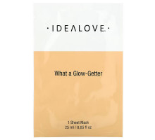 Idealove, What a Glow-Getter, тканевая косметическая маска для сияния кожи, 1 шт., 25 мл (0,85 жидк. унции)