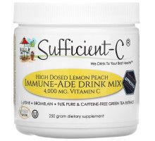 Sufficient C, High Dosed Immune-Ade Drink Mix, Lemon Peach, 4,000 mg, 250 g