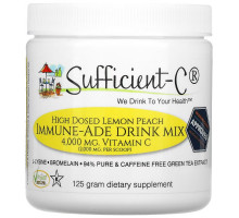 Sufficient C, High Dosed Immune-Ade Drink Mix, Lemon Peach, 4,000 mg, 125 g