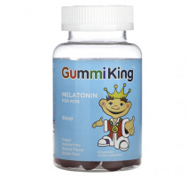 БАДы GummiKing, Мелатонин для детей, со вкусом клубники, 60 жевательных таблеток