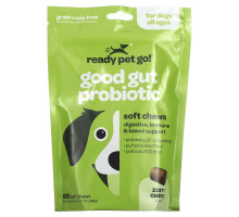 Ready Pet Go, Good Gut Probiotic, For Dogs, All Ages, Zesty Cheese, 90 Soft Chews, 12.7 oz (360 g)