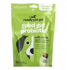 Ready Pet Go, Good Gut Probiotic, For Dogs, All Ages, Zesty Cheese, 90 Soft Chews, 12.7 oz (360 g)