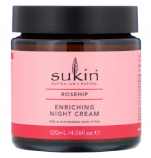 Sukin, Enriching Night Cream, Rosehip, 4.06 fl oz (120 ml)