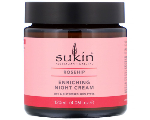 Sukin, Enriching Night Cream, Rosehip, 4.06 fl oz (120 ml) Sukin, Enriching Night Cream, Rosehip, 4.06 fl oz (120 ml)