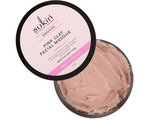 Sukin, Pink Clay Facial Masque, Sensitive, 3.38 fl oz (100 ml) Sukin, Pink Clay Facial Masque, Sensitive, 3.38 fl oz (100 ml)