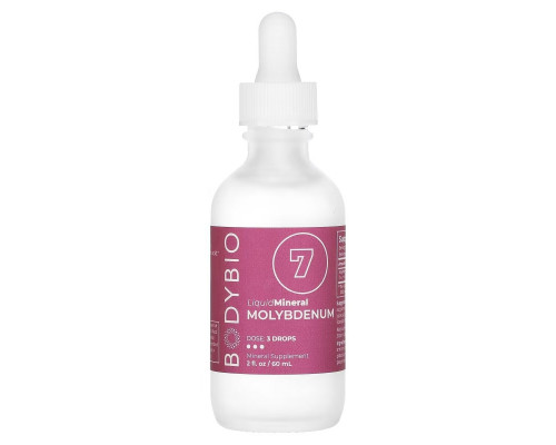 BodyBio, 7 Liquid Mineral Molybdenum, 2 fl oz (60 ml)