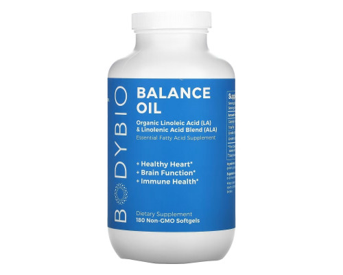 BodyBio, Balance Oil, Linoleic Acid (LA) & Linolenic Acid Blend (ALA), 180 Non-GMO Softgels BodyBio, Balance Oil, Linoleic Acid (LA) & Linolenic Acid Blend (ALA), 180 Non-GMO Softgels