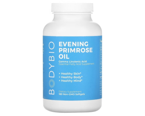 BodyBio, Evening Primrose Oil, 180 Non-GMO Softgels BodyBio, Evening Primrose Oil, 180 Non-GMO Softgels