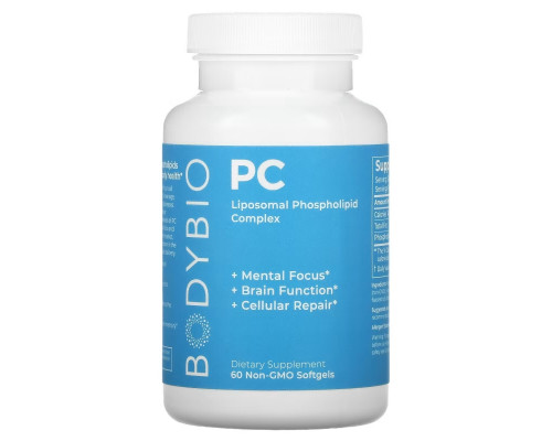 BodyBio, PC, Liposomal Phospholipid Complex, 60 Non-GMO Softgels BodyBio, PC, Liposomal Phospholipid Complex, 60 Non-GMO Softgels