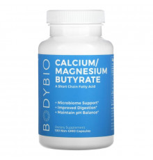 BodyBio, Calcium/ Magnesium Butyrate, 100 Non-GMO Capsules