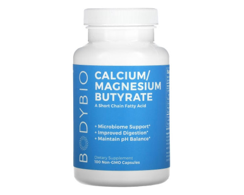 BodyBio, Calcium/ Magnesium Butyrate, 100 Non-GMO Capsules BodyBio, Calcium/ Magnesium Butyrate, 100 Non-GMO Capsules