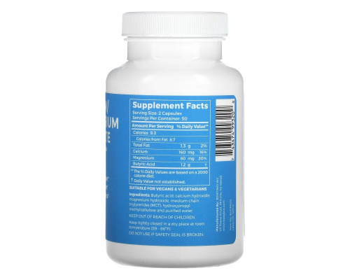 BodyBio, Calcium/ Magnesium Butyrate, 100 Non-GMO Capsules BodyBio, Calcium/ Magnesium Butyrate, 100 Non-GMO Capsules