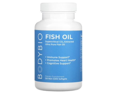 BodyBio, Fish Oil, 120 Non-GMO Softgels BodyBio, Fish Oil, 120 Non-GMO Softgels