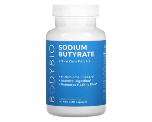 BodyBio, Sodium Butyrate, 100 Non-GMO Capsules BodyBio, Sodium Butyrate, 100 Non-GMO Capsules