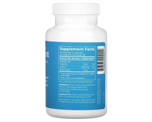 BodyBio, Sodium Butyrate, 60 Non-GMO Capsules BodyBio, Sodium Butyrate, 60 Non-GMO Capsules