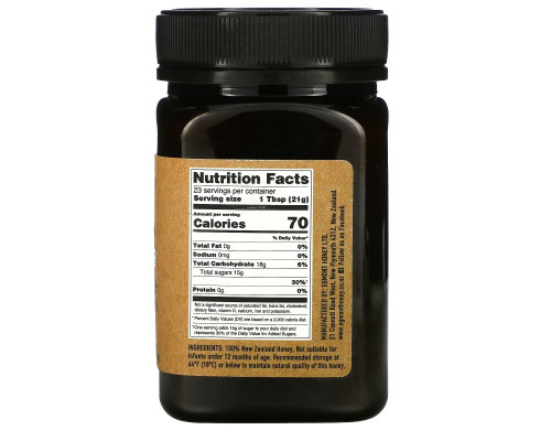 Egmont Honey, Manuka Honey, Raw And Unpasteurized, 150+ MGO, 17.6 oz (500 g) Egmont Honey, Manuka Honey, Raw And Unpasteurized, 150+ MGO, 17.6 oz (500 g)