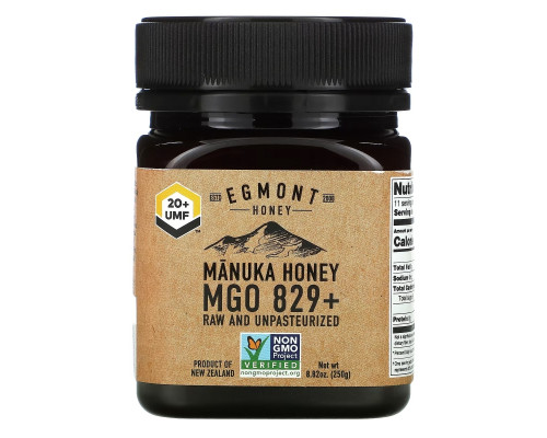Egmont Honey, Manuka Honey, Raw And Unpasteurized, 829+ MGO, 8.82 oz (250 g)