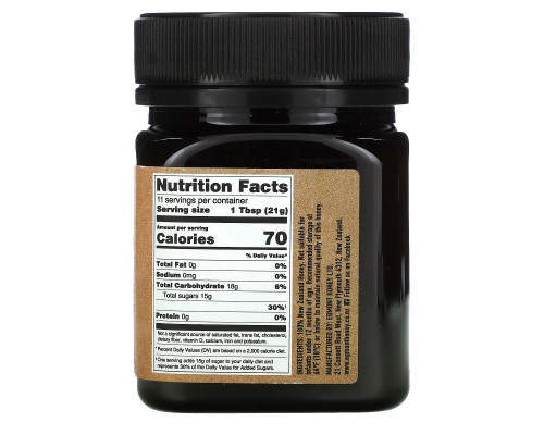 Egmont Honey, Manuka Honey, Raw And Unpasteurized, MGO 263+, 8.82 oz (250 g)