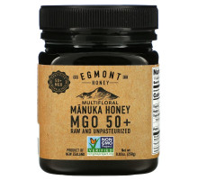 Egmont Honey, Разноцветный мед манука, необработанный и непастеризованный, 50+ MGO, 250 г (8,82 унции)