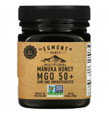 Egmont Honey, Разноцветный мед манука, необработанный и непастеризованный, 50+ MGO, 250 г (8,82 унции)
