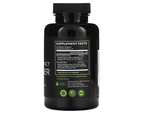 Nobi Nutrition, Premium Green Tea Extract Fat Burner with EGCG, 60 Capsules Nobi Nutrition, Premium Green Tea Extract Fat Burner with EGCG, 60 Capsules
