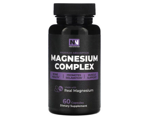 Nobi Nutrition, Magnesium Complex, Maximum Absorption, 60 Capsules Nobi Nutrition, Magnesium Complex, Maximum Absorption, 60 Capsules