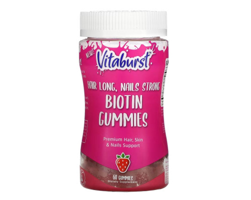 Vitaburst, Biotin Gummies, Strawberry, 60 Gummies Vitaburst, Biotin Gummies, Strawberry, 60 Gummies