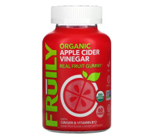 Fruily, Organic Apple Cider Vinegar with Ginger & Vitamin B12, Mixed Fruit, 60 Gummies