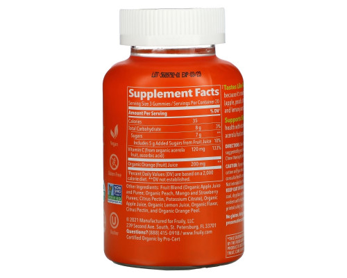 Fruily, Organic Vitamin C Boost, Mixed Fruit Flavor, 60 Gummies Fruily, Organic Vitamin C Boost, Mixed Fruit Flavor, 60 Gummies
