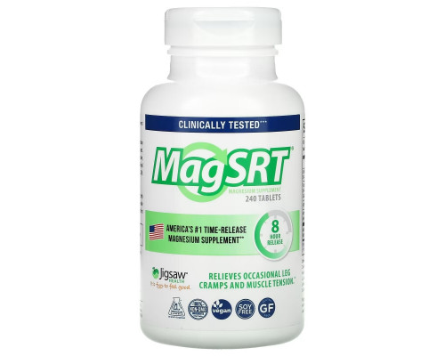Jigsaw Health, MagSRT, Time-Release Magnesium, 240 Tablets Jigsaw Health, MagSRT, Time-Release Magnesium, 240 Tablets