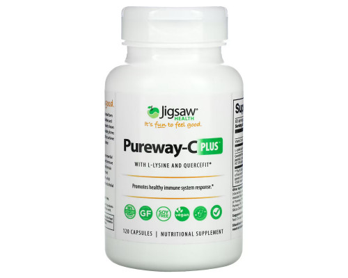 Jigsaw Health, Pureway-C Plus with L-Lysine and Quercefit, 120 Capsules Jigsaw Health, Pureway-C Plus with L-Lysine and Quercefit, 120 Capsules