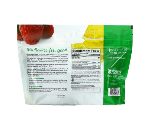 Jigsaw Health, MagSoothe, Tart Raspberry Lemonade, 60 Packets, 330 g Jigsaw Health, MagSoothe, Tart Raspberry Lemonade, 60 Packets, 330 g