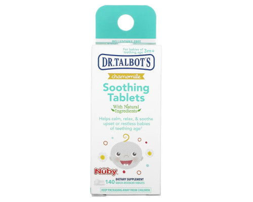 Dr. Talbot's, Soothing Tablets, Chamomile, 3 m+, 140 Tablets Dr. Talbot's, Soothing Tablets, Chamomile, 3 m+, 140 Tablets