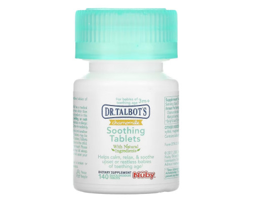 Dr. Talbot's, Soothing Tablets, Chamomile, 3 m+, 140 Tablets Dr. Talbot's, Soothing Tablets, Chamomile, 3 m+, 140 Tablets