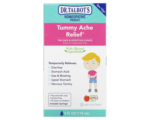 Dr. Talbot's, Tummy Ache Relief, 6 m -12 yr, Natural Apple Juice Flavor, 4 fl oz (118 ml) Dr. Talbot's, Tummy Ache Relief, 6 m -12 yr, Natural Apple Juice Flavor, 4 fl oz (118 ml)