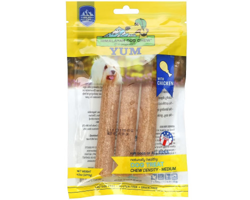 Himalayan Pet Supply, Himalayan Dog Chew, Yum, Medium, All Sizes, Chicken, 4.5 oz (127.5 g) Himalayan Pet Supply, Himalayan Dog Chew, Yum, Medium, All Sizes, Chicken, 4.5 oz (127.5 g)
