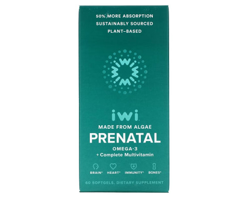 iWi, Prenatal Omega-3 + Complete Multivitamin, 60 Softgels iWi, Prenatal Omega-3 + Complete Multivitamin, 60 Softgels