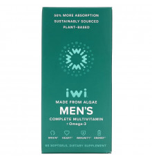 iWi, Men's Complete Multivitamin + Omega-3, 60 Softgels