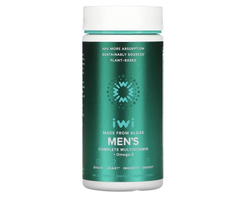 iWi, Men's Complete Multivitamin + Omega-3, 60 Softgels iWi, Men's Complete Multivitamin + Omega-3, 60 Softgels
