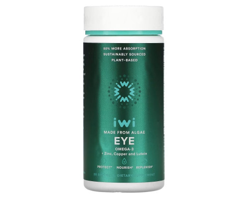 iWi, Eye, Omega-3 + Zinc, Copper and Lutein, 30 Softgels iWi, Eye, Omega-3 + Zinc, Copper and Lutein, 30 Softgels